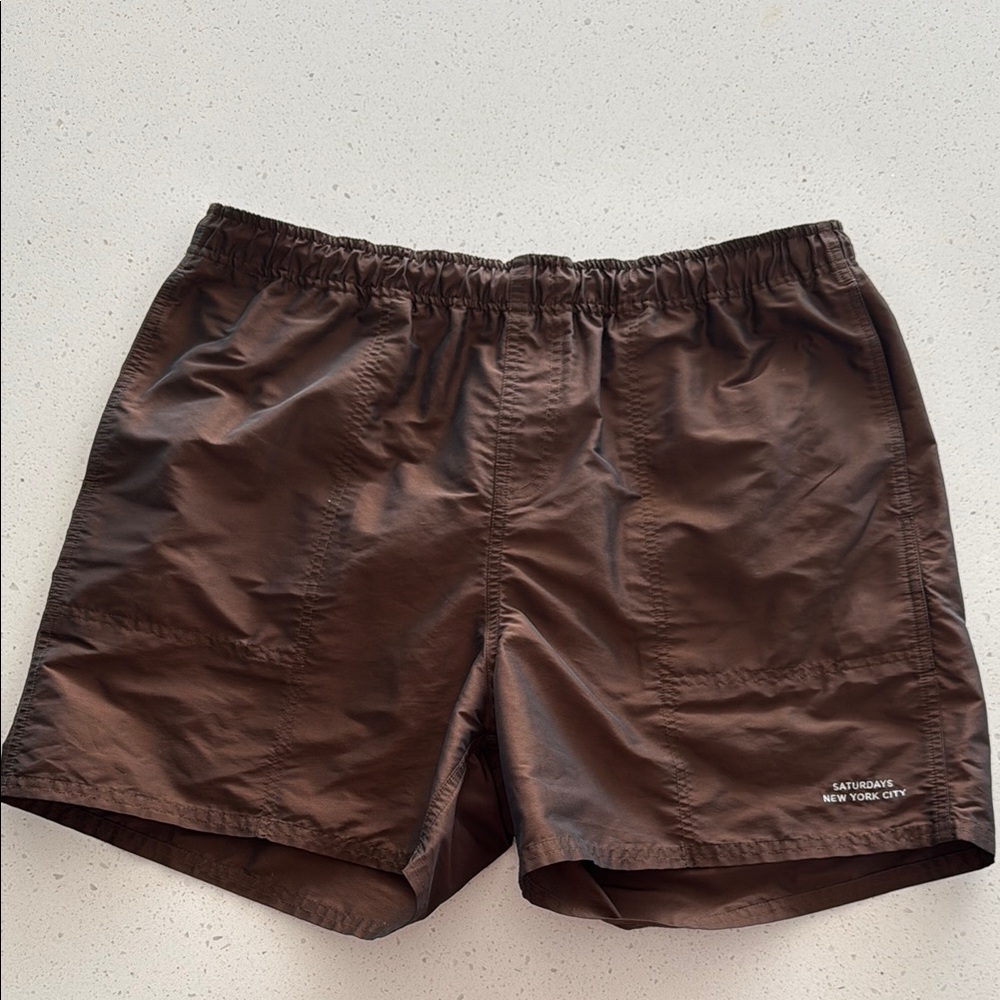 Saturdays New York City Men's Brown Swim Shorts
